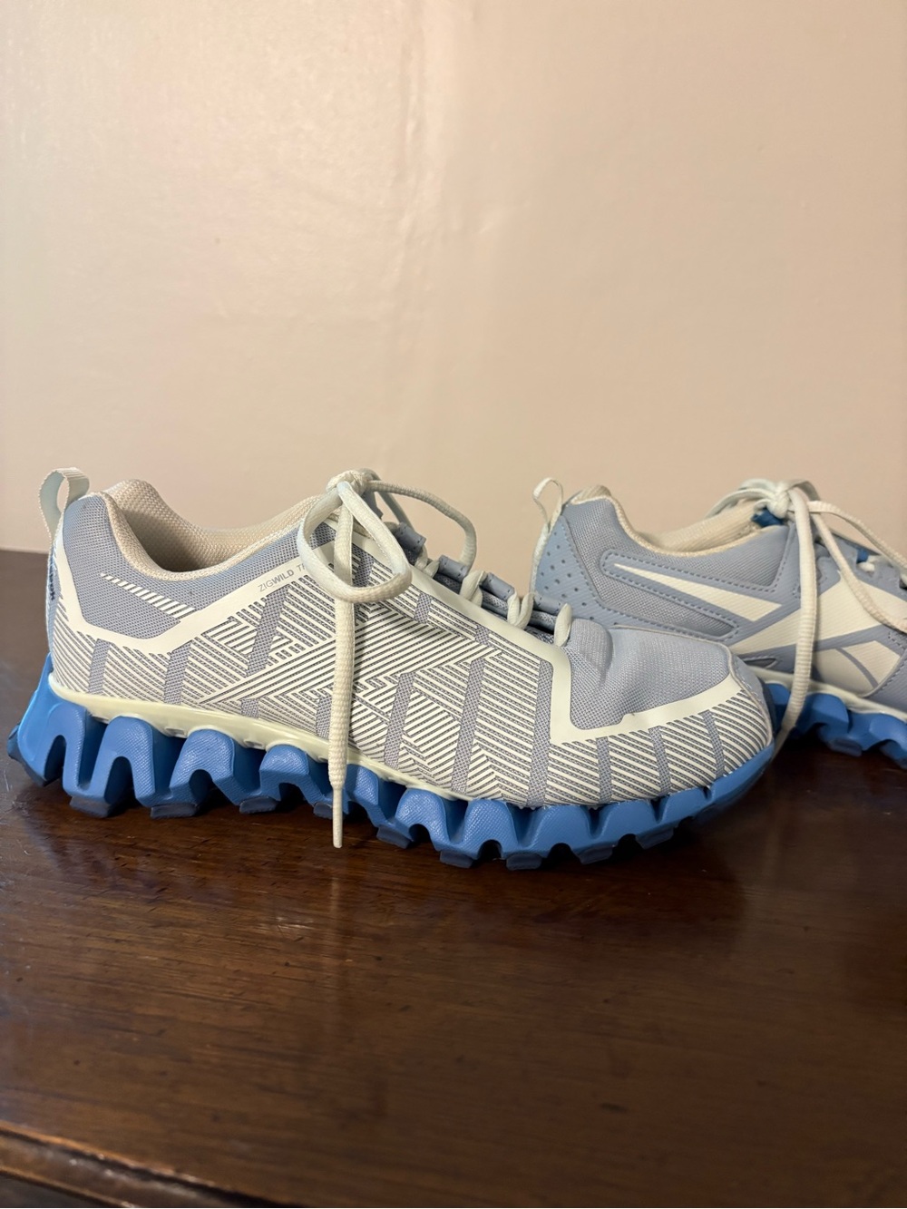 Reebok Kids Light Blue and White Runner Sneakers